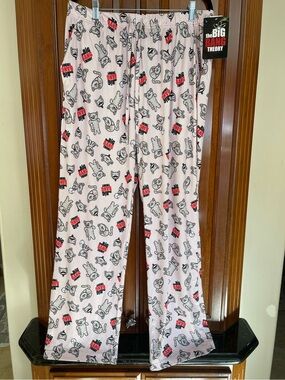 Women's Big bang Theory Pink Logo & Character Pajama Pants